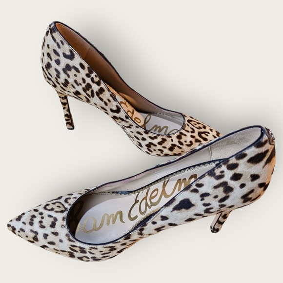 Sam Edelman Leopard Calf Hair Margie Pumps 10.5 - Picture 8 of 13